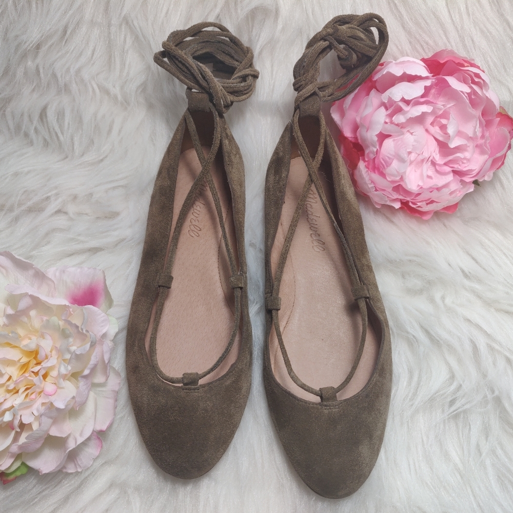 Madewell Suede Inga Lace-up Flats